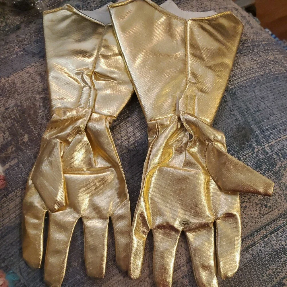 XX 31921 Masquerade Costume Golden Long Gloves Wonder Women Gladiator Vampire